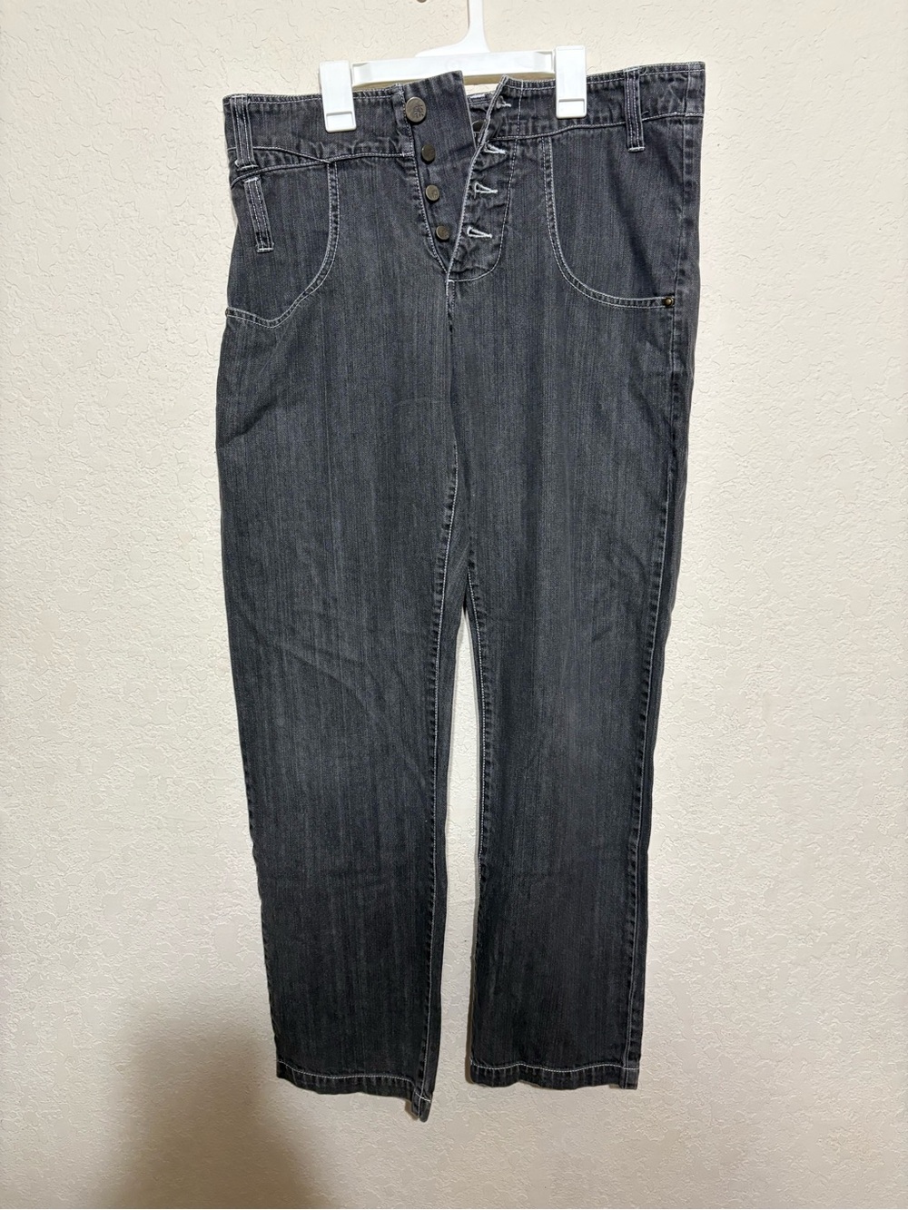 Skunkfunk vintage 90’s Manel Straight Leg Jeans in Dark Grey skater